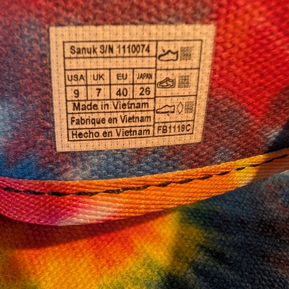 Sanuk X Grateful Dead Furreal Classic Flip Flops - Picture 5 of 5